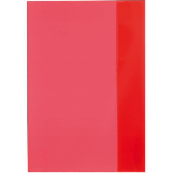 Heftumschlag A5 PP transparent rot