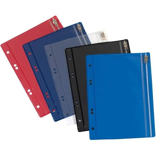 Utensilienhülle klein 12,5x20,5cm mit Lochung farbig sortiert