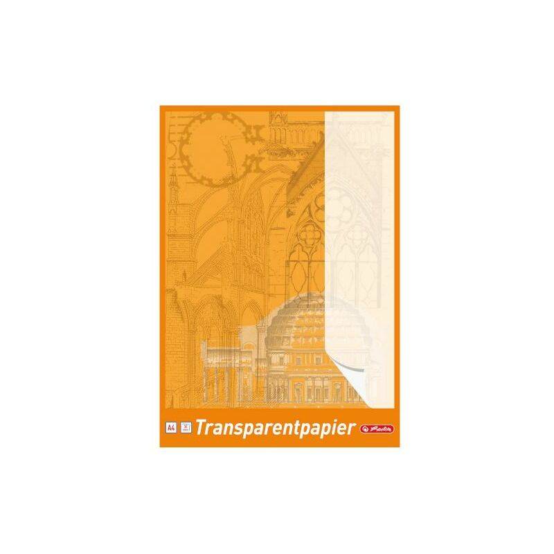 herlitz Transparentpapierblock DIN A4, 65 g/qm, weiß