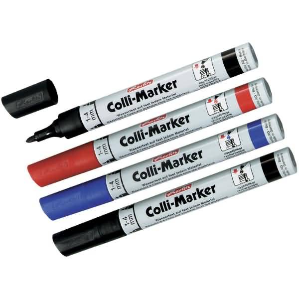 Permanentmarker 1-4mm 4 Farben VE=4 Stück