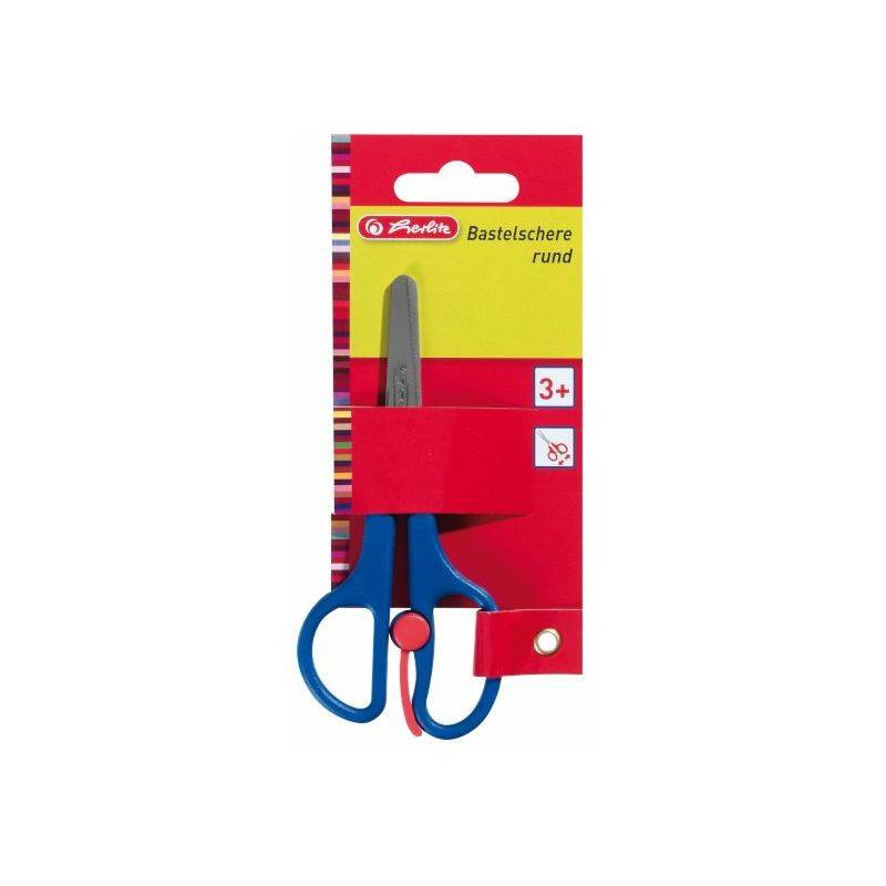 herlitz Bastelschere, mit Schneidhilfe, rund, Länge: 130 mm
