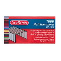Herlitz 8760514, 1000 Heftklammern, 24/6, Metall