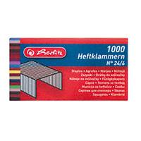 Herlitz 8760514, 1000 Heftklammern, 24/6, Metall