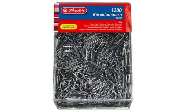 herlitz Büroklammern, aus Metall, verzinkt, 26 mm (18760803)