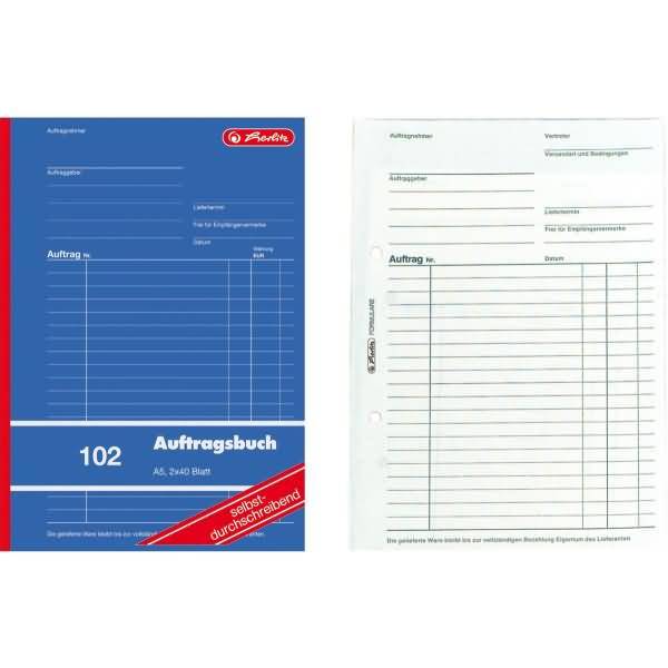 Formularbuch Auftrag A5 102 2x40 Blatt selbstdurchschreibend