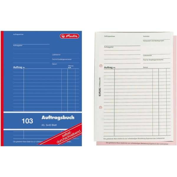 Formularbuch Auftrag A5 103 3x40 Blatt selbstdurchschreibend