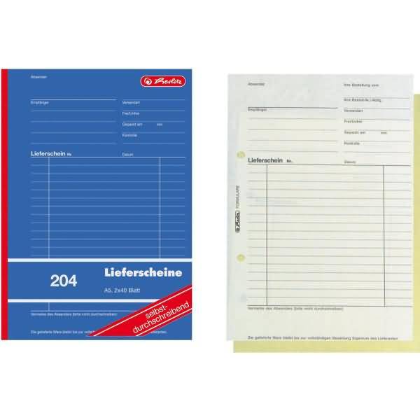 Formularbuch Lieferschein A5 204 2x40 Blatt selbstdurchschreibend