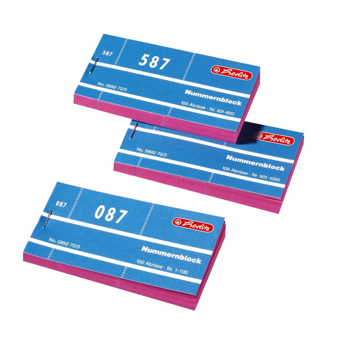 Herlitz 892703, Rechteck, Mehrfarbig, Papier, 100 Blätter