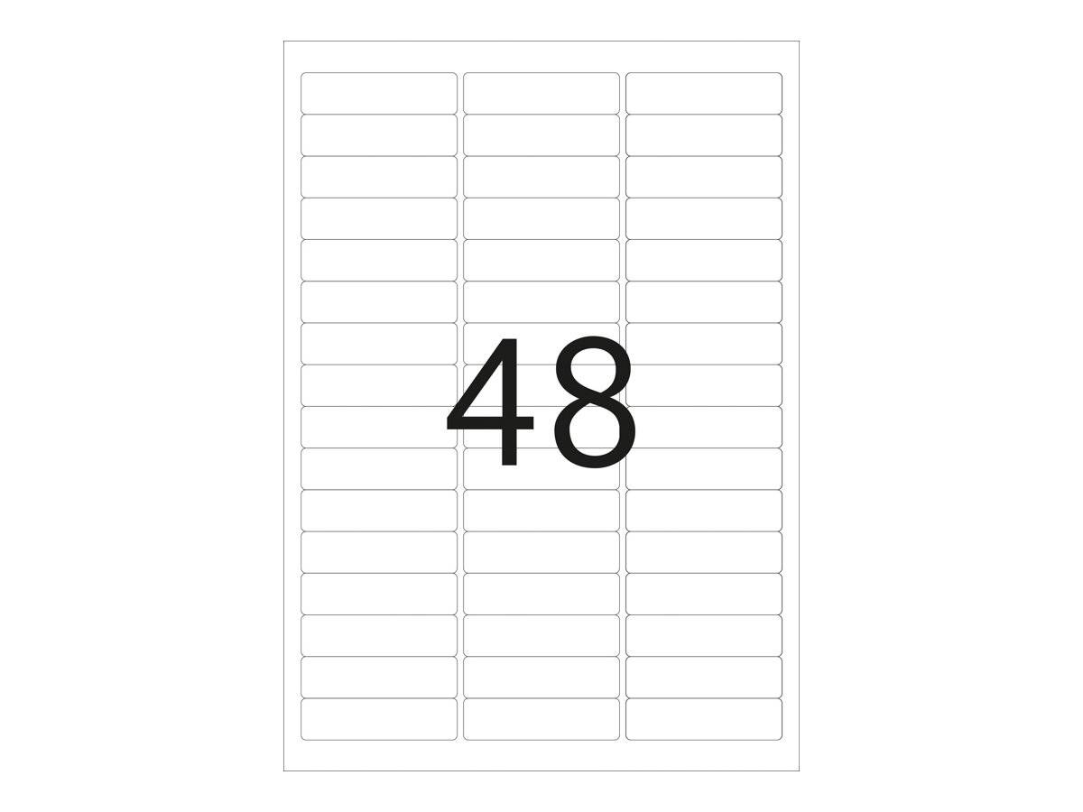 Ein leeres Tabellenkalkulationsblatt oder eine Beschriftungsblattvorlage mit der Nummer 48 in großem schwarzem Text in der Mitte.