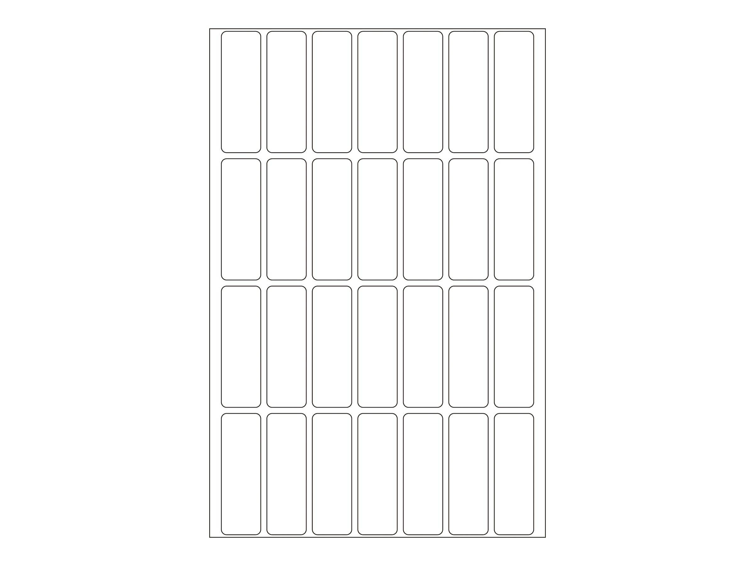 Diagramm mit leerem Solarmodullayout mit 24 abgerundeten Rechtecken, die in 4 Reihen zu je 6 Spalten innerhalb einer Rahmenlinie angeordnet sind.