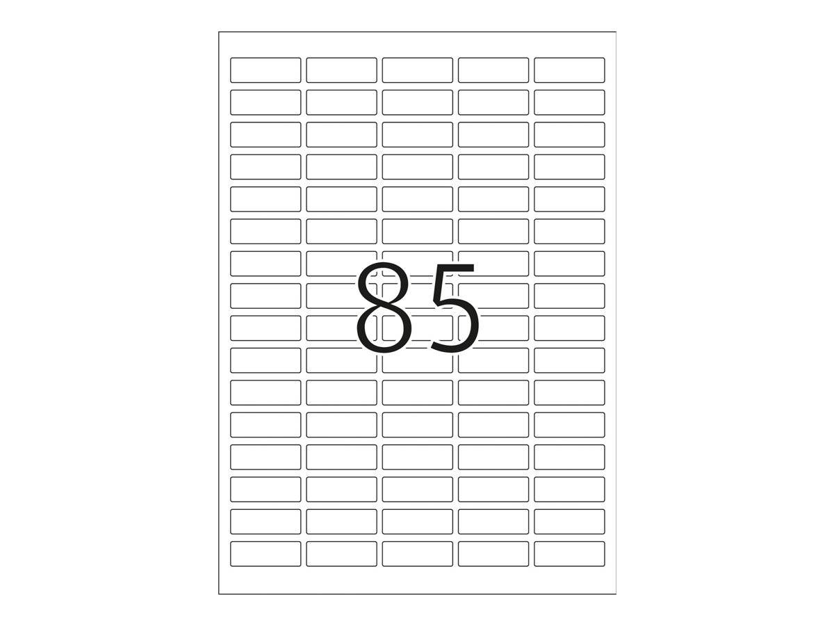 Ein Ziegelsteinmauer-Diagramm mit der Nummer „85