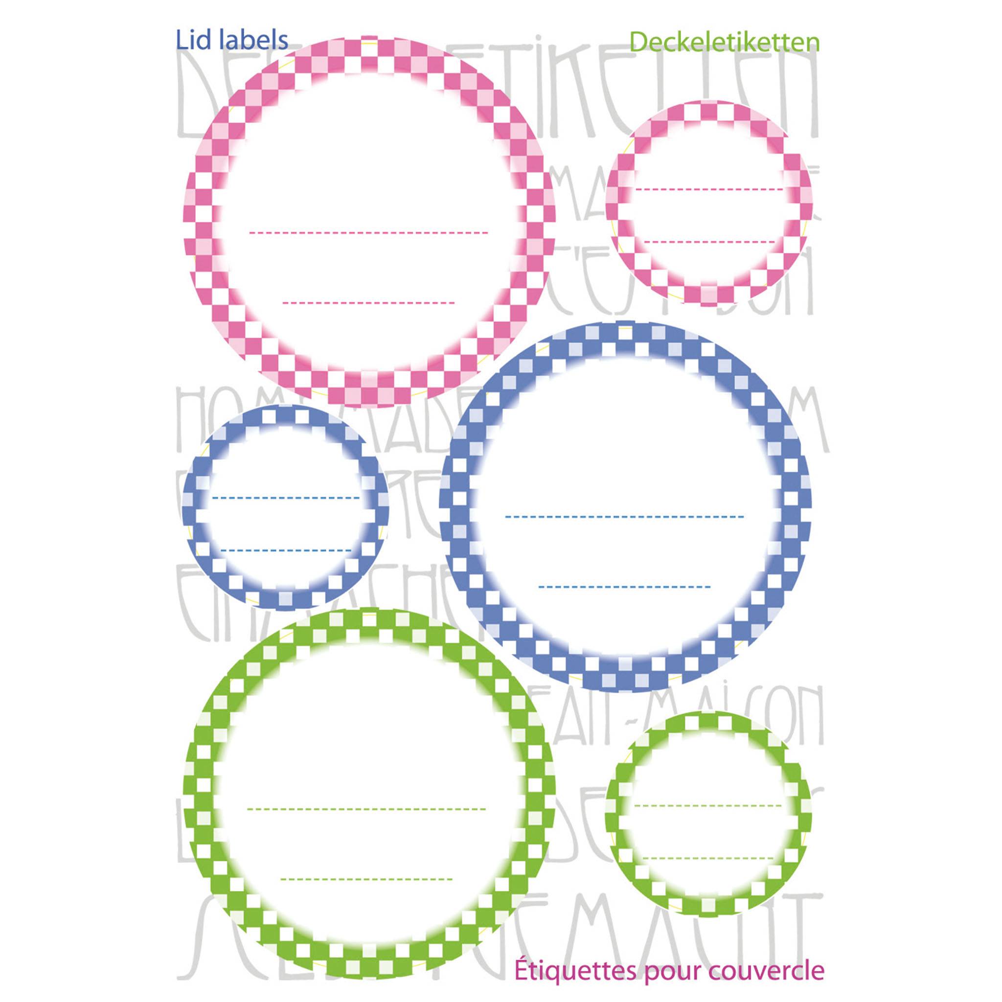 HERMA 15028, Mehrfarben, Kreis, Dauerhaft, Papier, 18 Stück(e), 6 Stück(e)