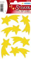 HERMA Sticker Weihnachtsstern, gelber Filz, Gelb, Sternenmuster, Dauerhaft, Christmas stars, Weihnachten, 6 Stück(e)