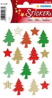 HERMA Sticker Oh Tannenbaum, Papier, Mehrfarbig, Dauerhaft, 48 Stück(e), 3 Blätter
