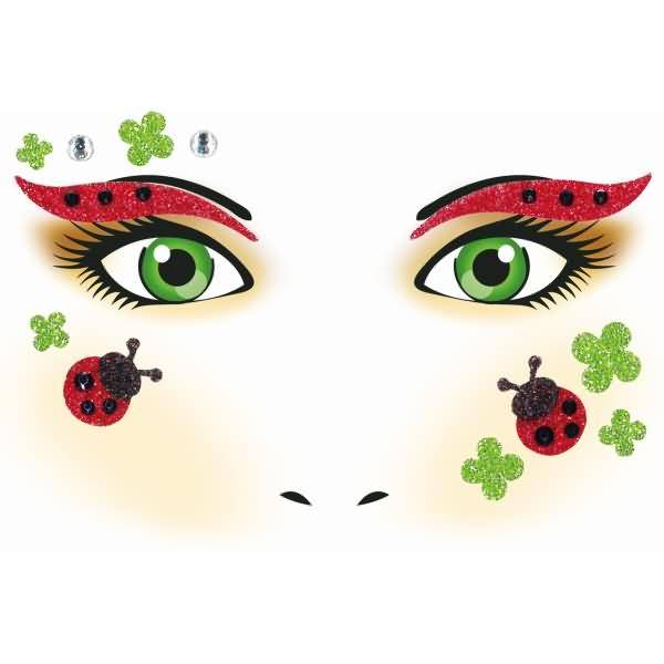 Face Art Sticker Marienkäfer