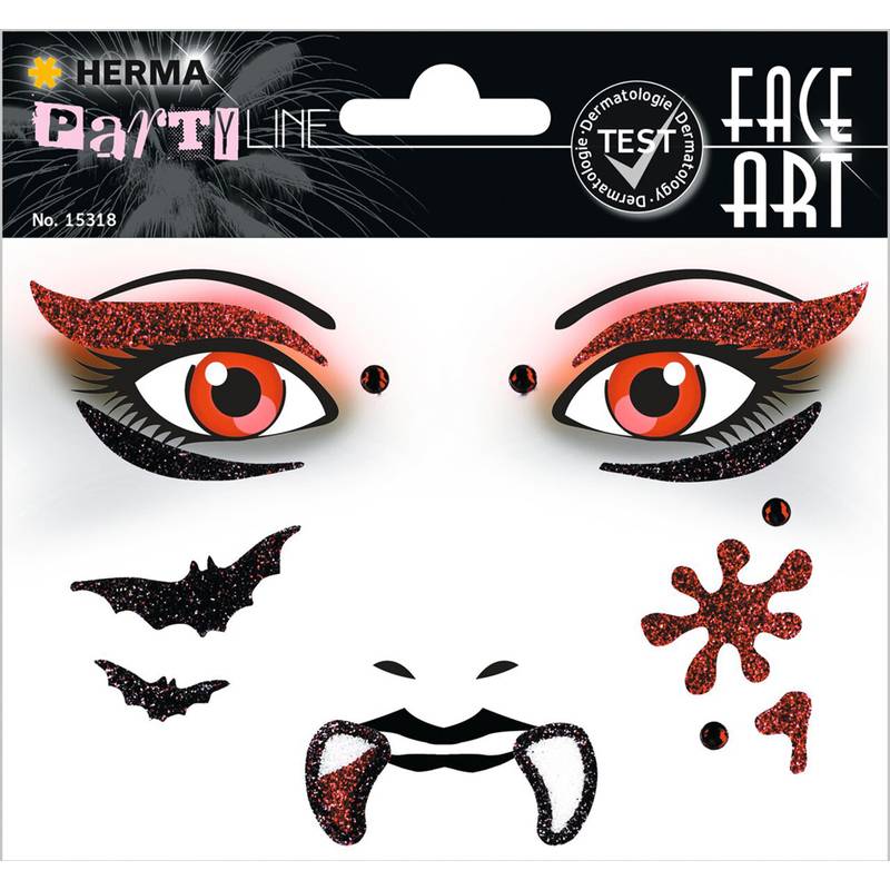 Face Art Sticker Vampir
