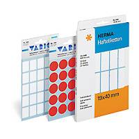 HERMA - Papier - selbstklebend - Schwarz - 8 mm rund 540 Etikett(en) (5 Bogen x 108)