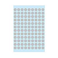 Blaues rechteckiges Panel gefüllt mit einem Gitter von gleichmäßig verteilten grauen Kreisen, wie eine gemusterte Grafik oder eine Symboltabelle.