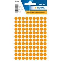 HERMA - Papier - selbstklebend - Luminous Orange - 8 mm rund 540 Etikett(en) (5 Bogen x 108)