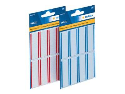 HERMA - Seidig - Weiß/Blau - 54 x 19 mm 16 Etikett(en) (2 Bogen x 8)