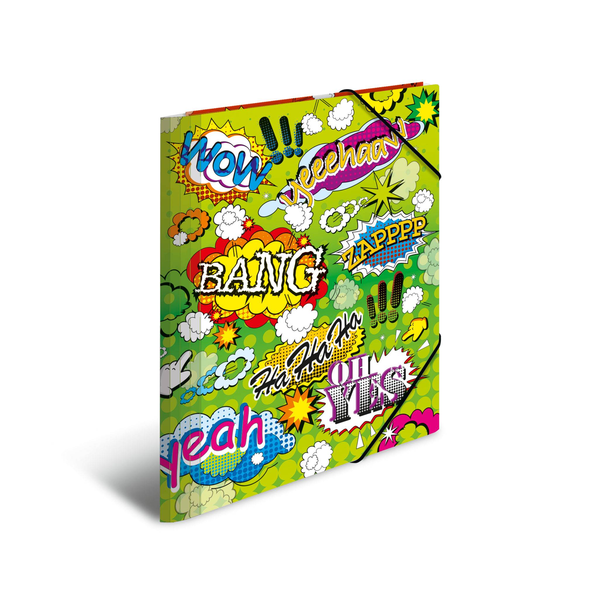 HERMA 19375, Konventioneller Dateiordner, A4, Polypropylen (PP), Mehrfarbig, Porträt, Gummiband