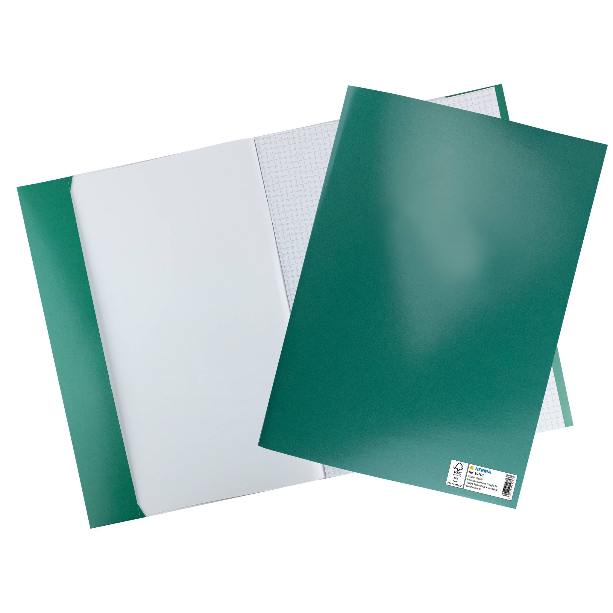 HERMA Heftschoner Karton A4 dunkelgrün, Grün, Karton, 214 mm, 299 mm, 1 Stück(e)