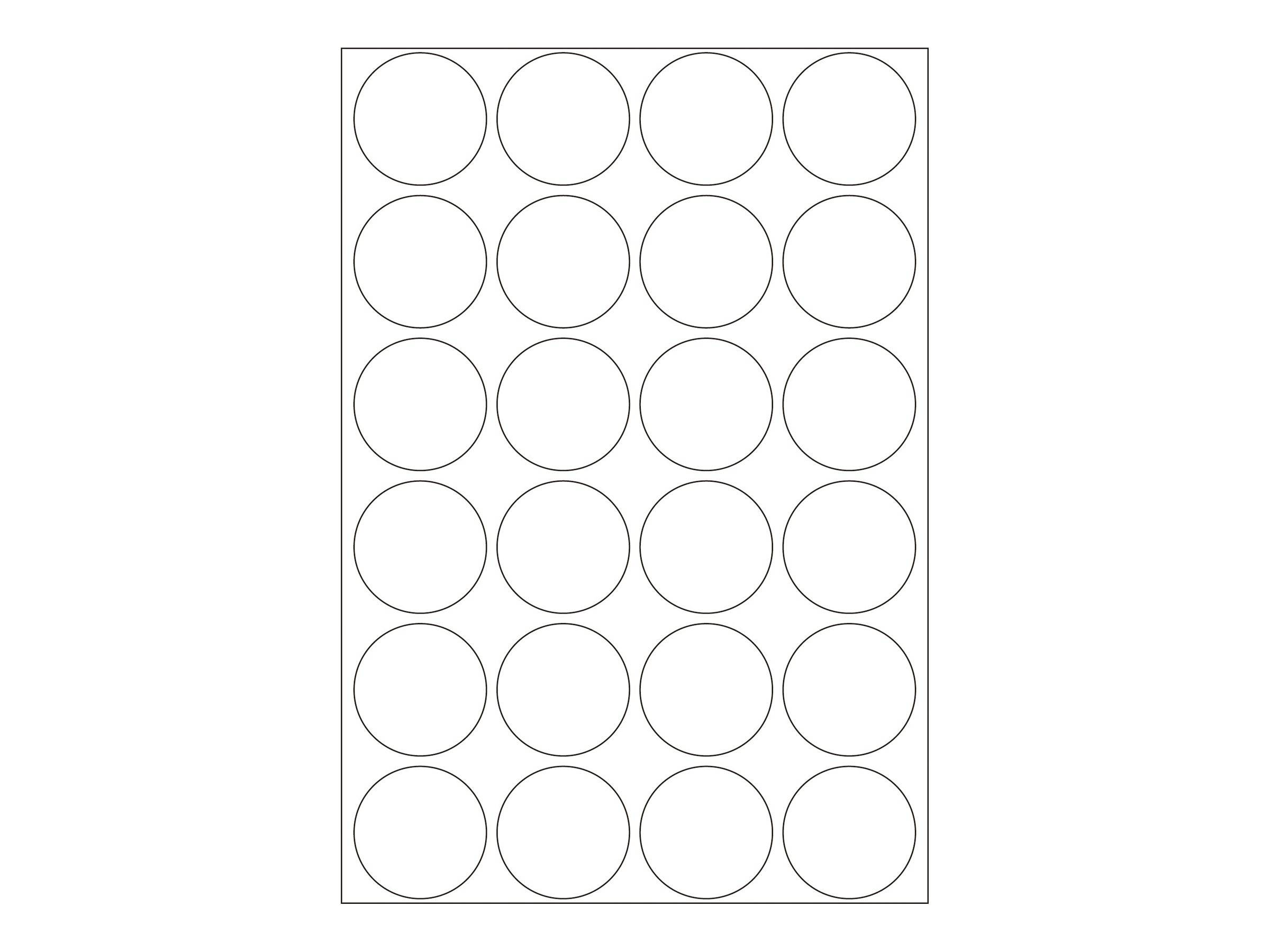 HERMA - Permanenter Klebstoff - weiß - 25 mm rund 768 Etikett(en) (32 Bogen x 24)