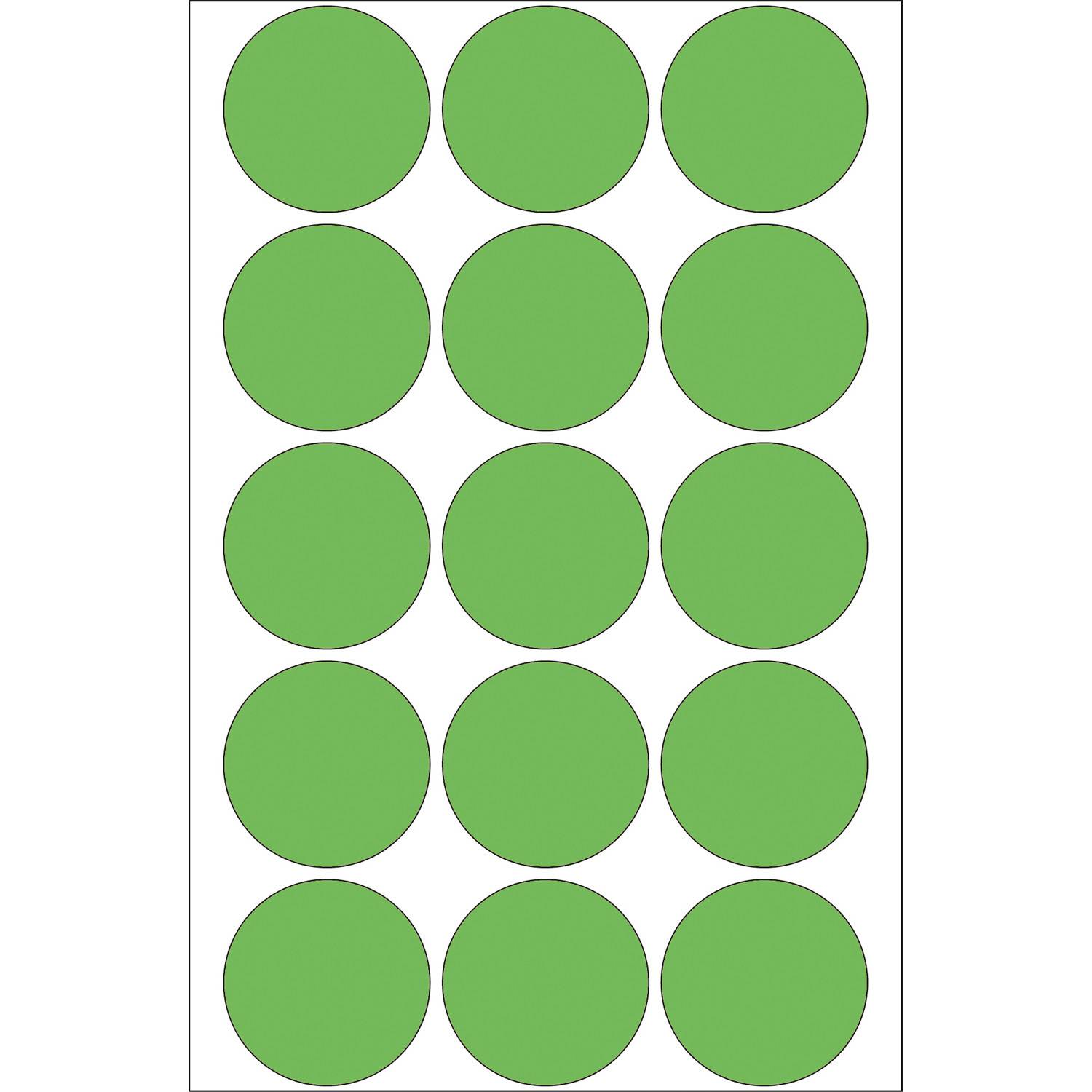 HERMA - Papier - permanent selbstklebend - grün - 32 mm rund 480 Etikett(en) (32 Bogen x 15)