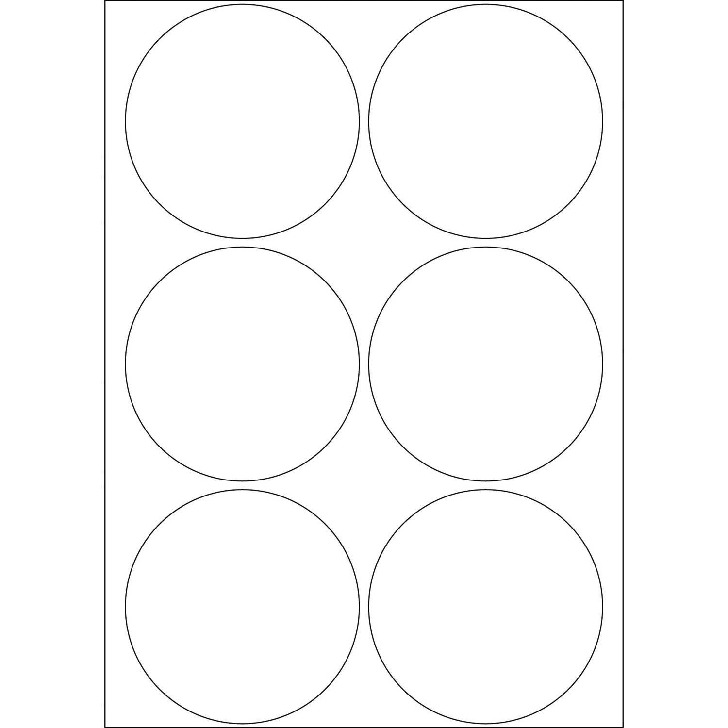 HERMA - Papier - matt - permanenter Klebstoff - weiß - 50 mm rund 192 Etikett(en) (32 Bogen x 6)