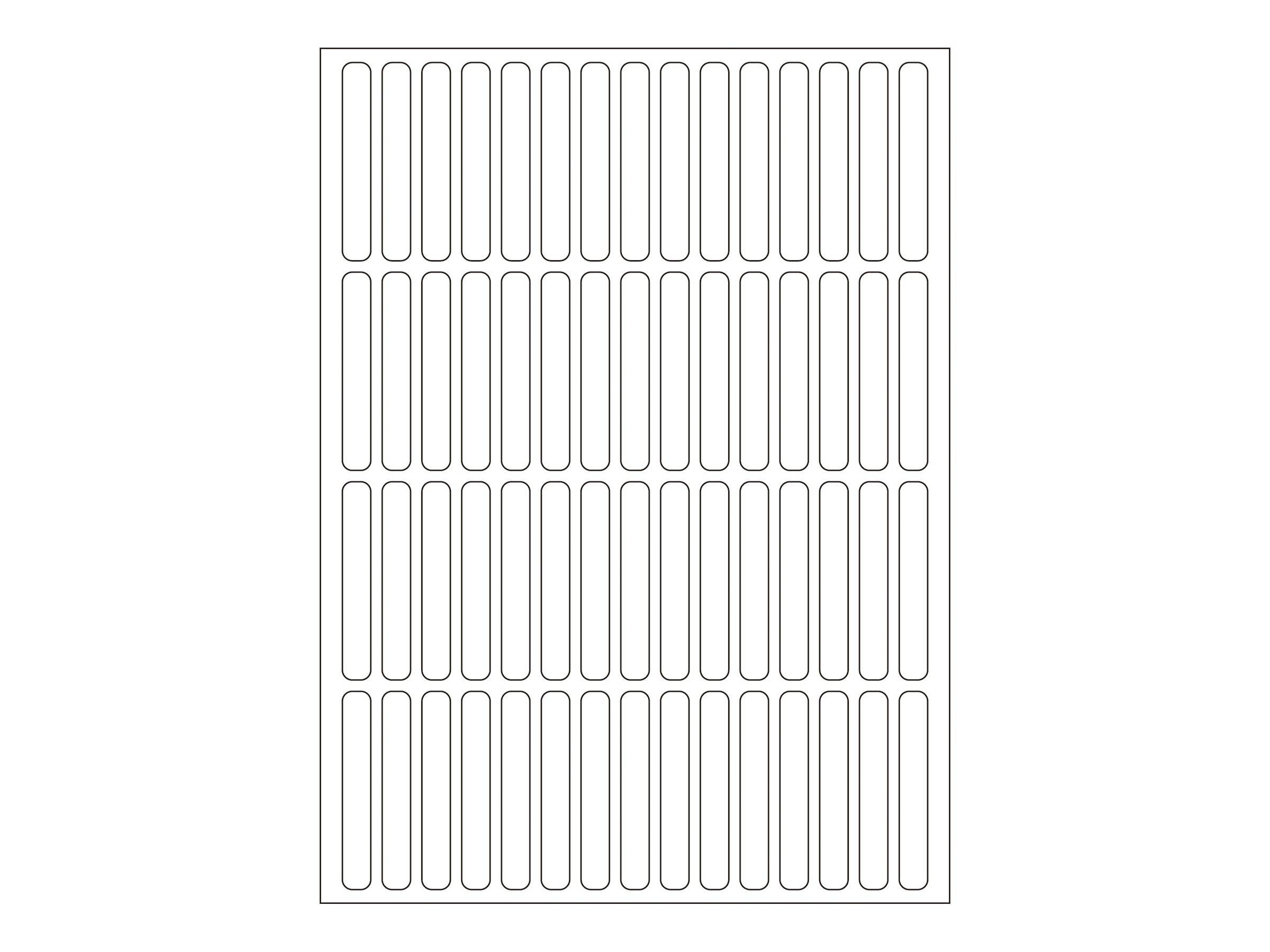 HERMA - Permanenter Klebstoff - weiß - 5 x 35 mm 1920 Etikett(en) (32 Bogen x 60)
