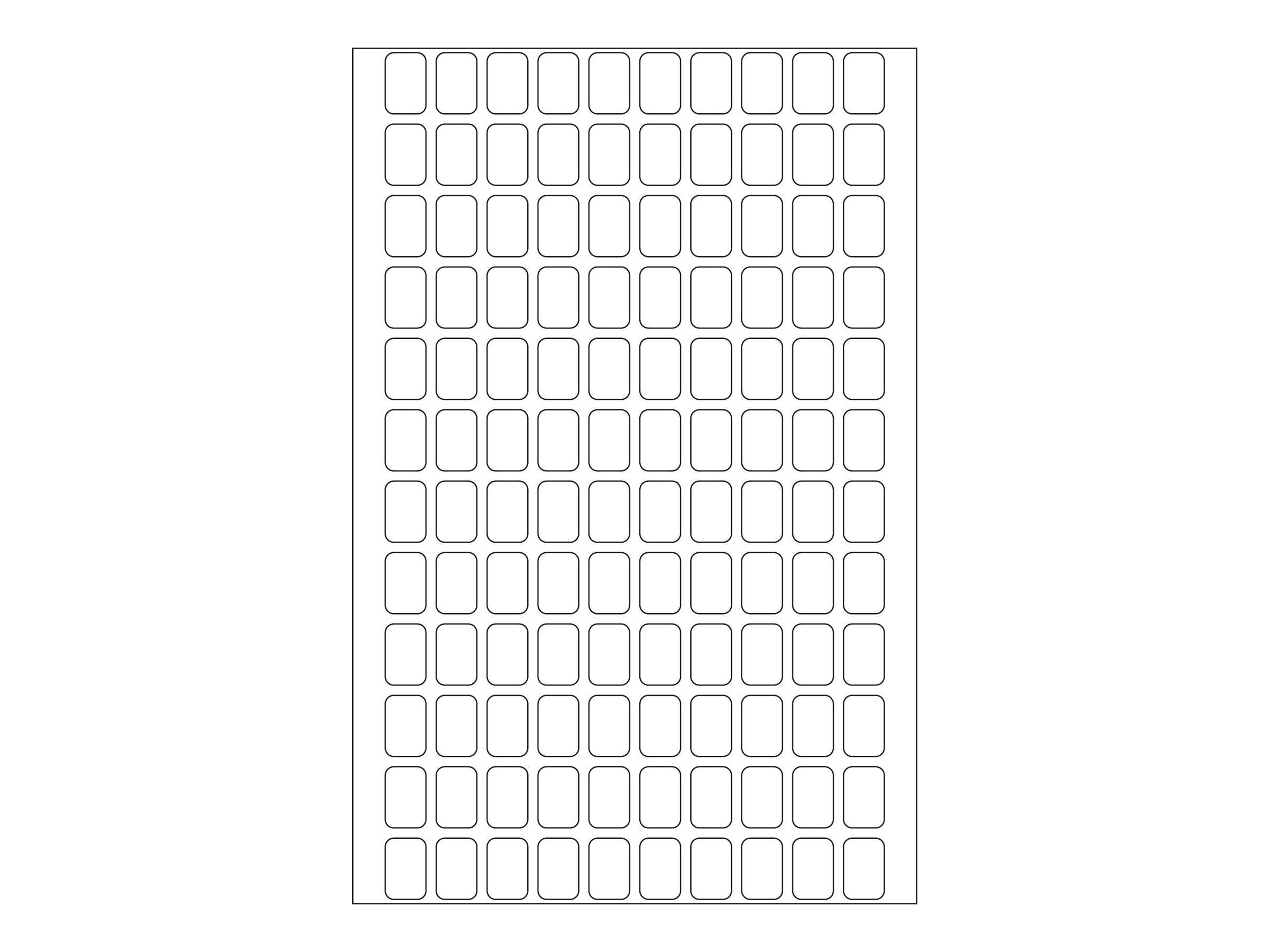 HERMA - Papier - selbstklebend - weiß - 8 x 12 mm 3840 Etikett(en) (32 Bogen x 120)