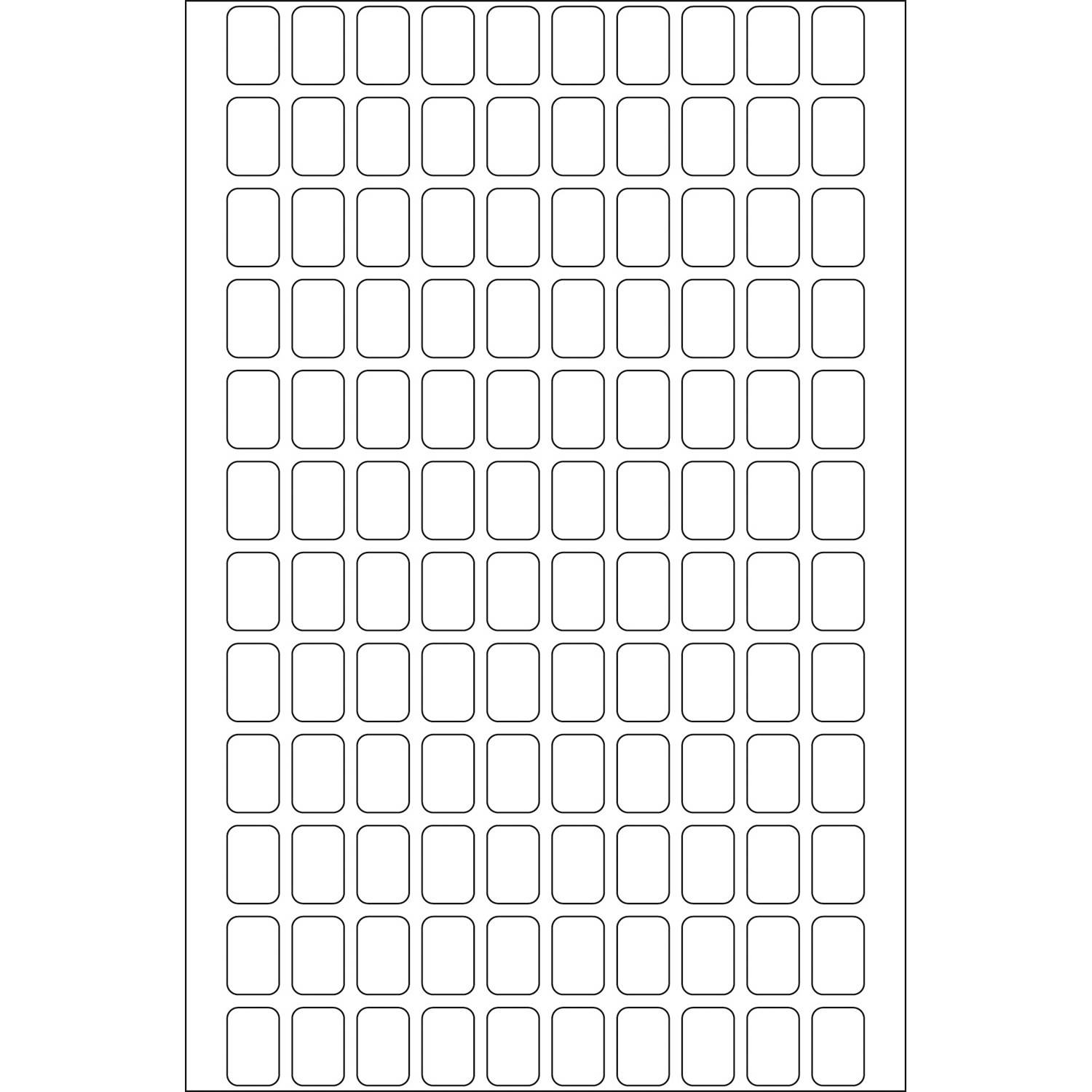 HERMA - Papier - selbstklebend - weiß - 8 x 12 mm 3840 Etikett(en) (32 Bogen x 120)