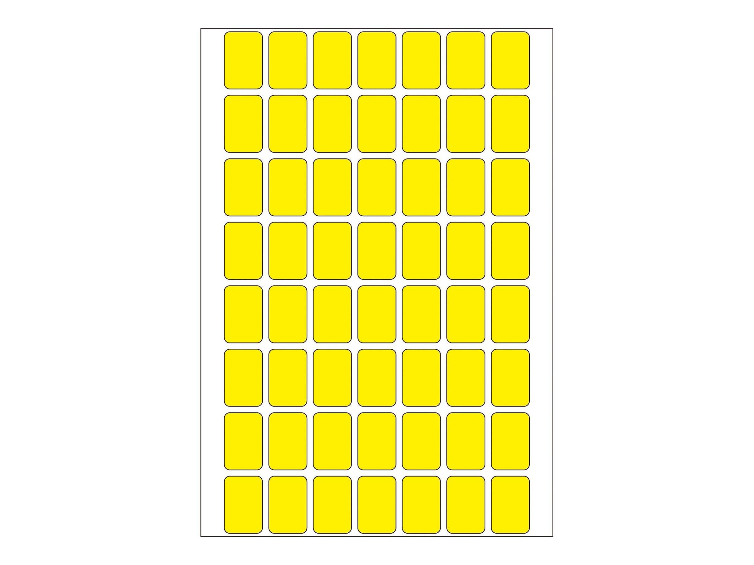 HERMA - Permanenter Klebstoff - Gelb - 12 x 18 mm 1792 Etikett(en) (32 Bogen x 56)