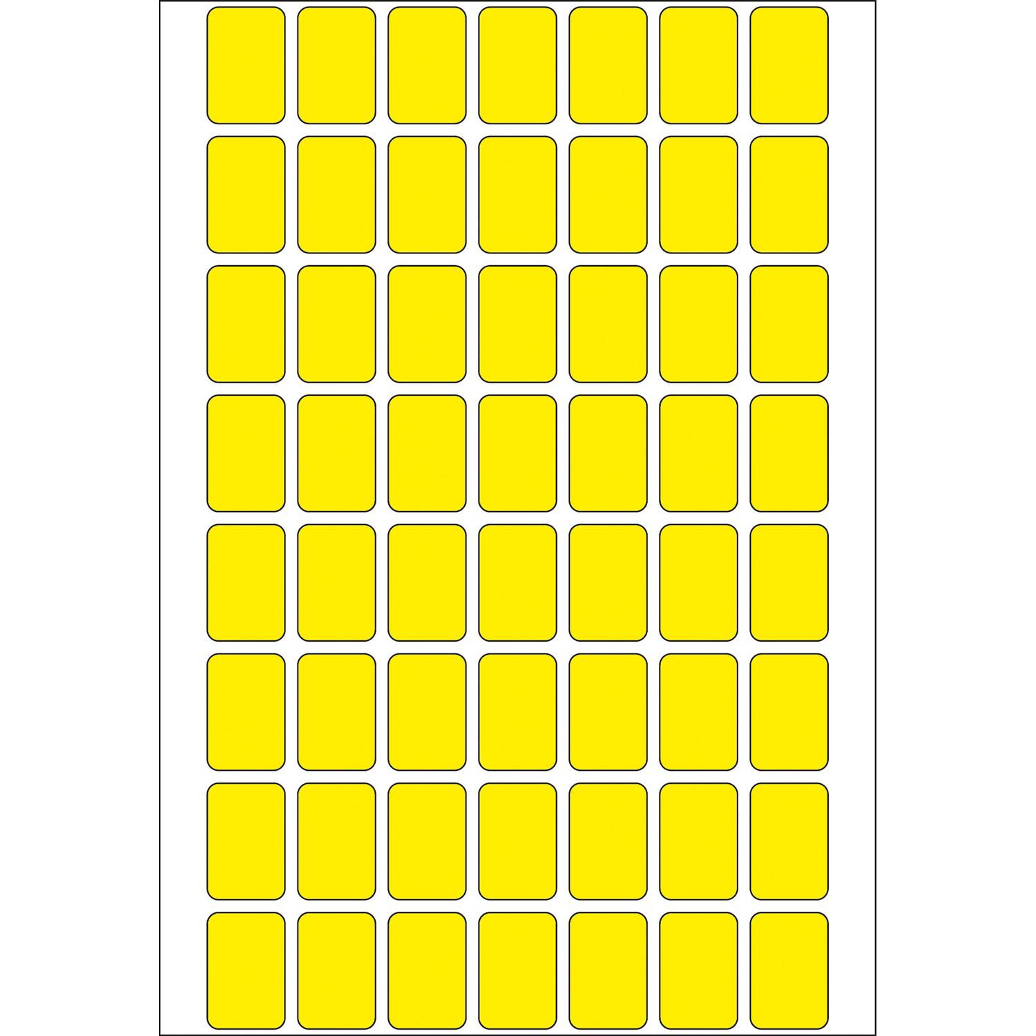 HERMA - Permanenter Klebstoff - Gelb - 12 x 18 mm 1792 Etikett(en) (32 Bogen x 56)