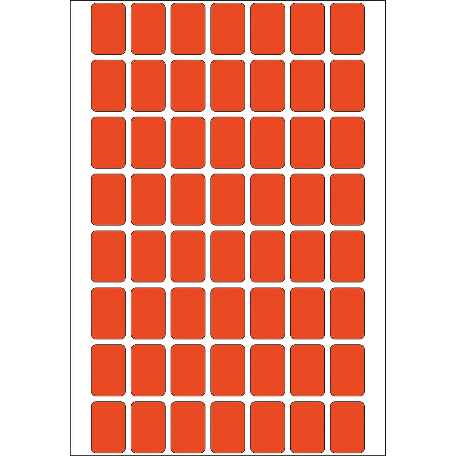HERMA - Permanenter Klebstoff - Rot - 12 x 18 mm 1792 Etikett(en) (32 Bogen x 56)