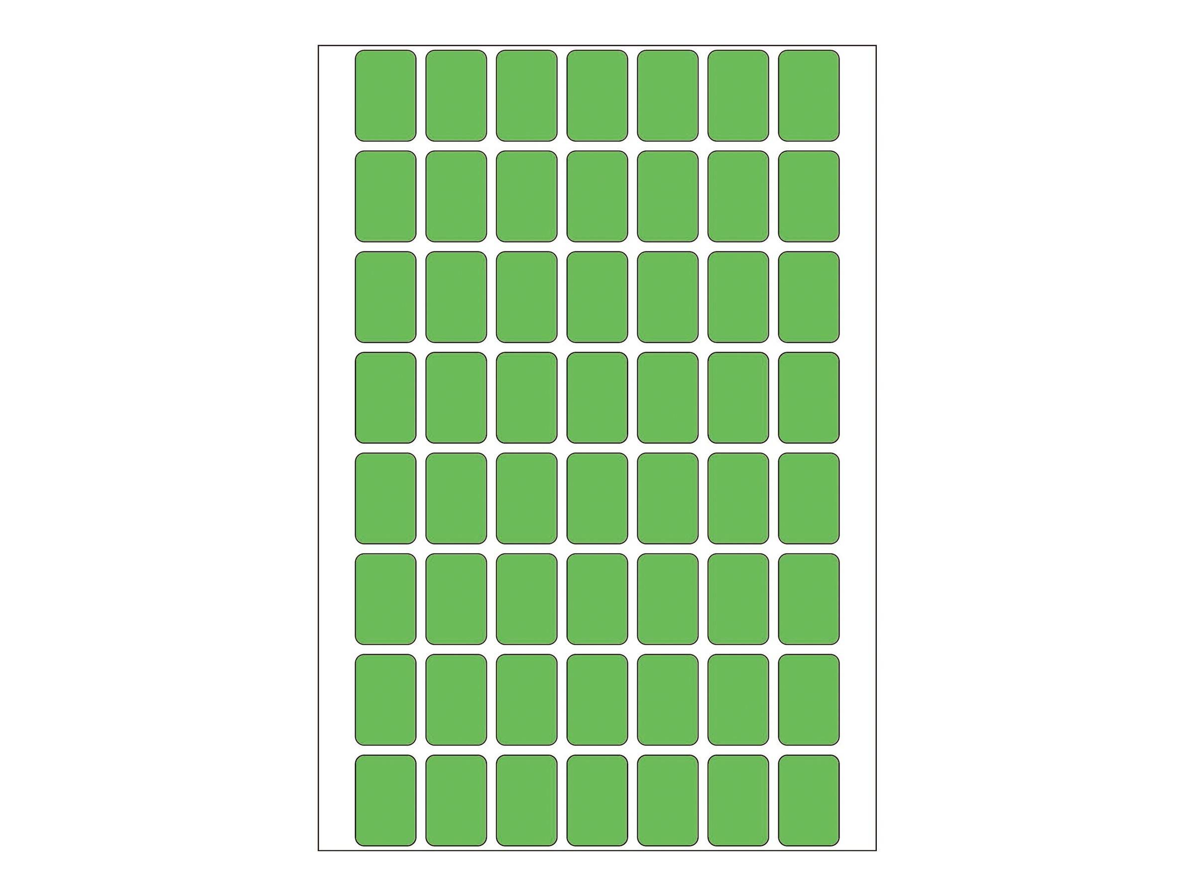 HERMA - Permanenter Klebstoff - grün - 12 x 18 mm 1792 Etikett(en) (32 Bogen x 56)