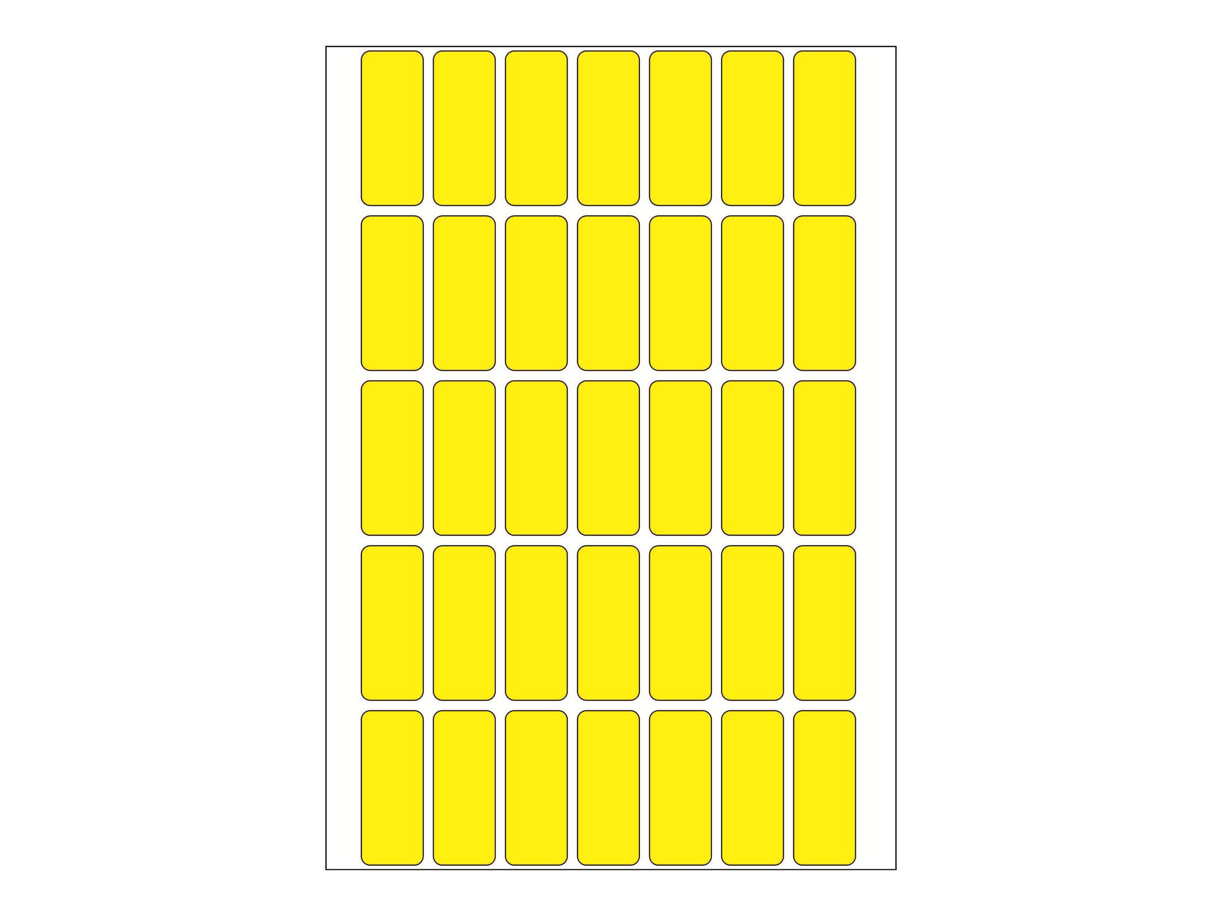 HERMA - Permanenter Klebstoff - Gelb - 12 x 30 mm 1120 Etikett(en) (32 Bogen x 35)