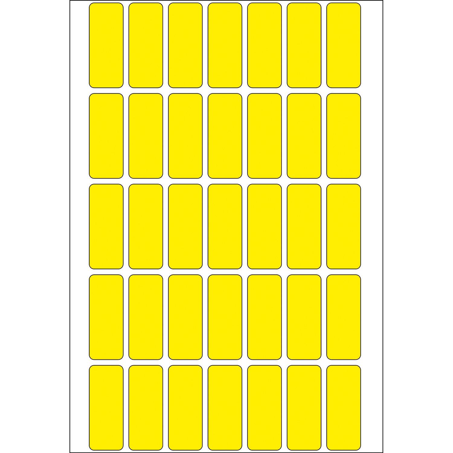 HERMA - Permanenter Klebstoff - Gelb - 12 x 30 mm 1120 Etikett(en) (32 Bogen x 35)