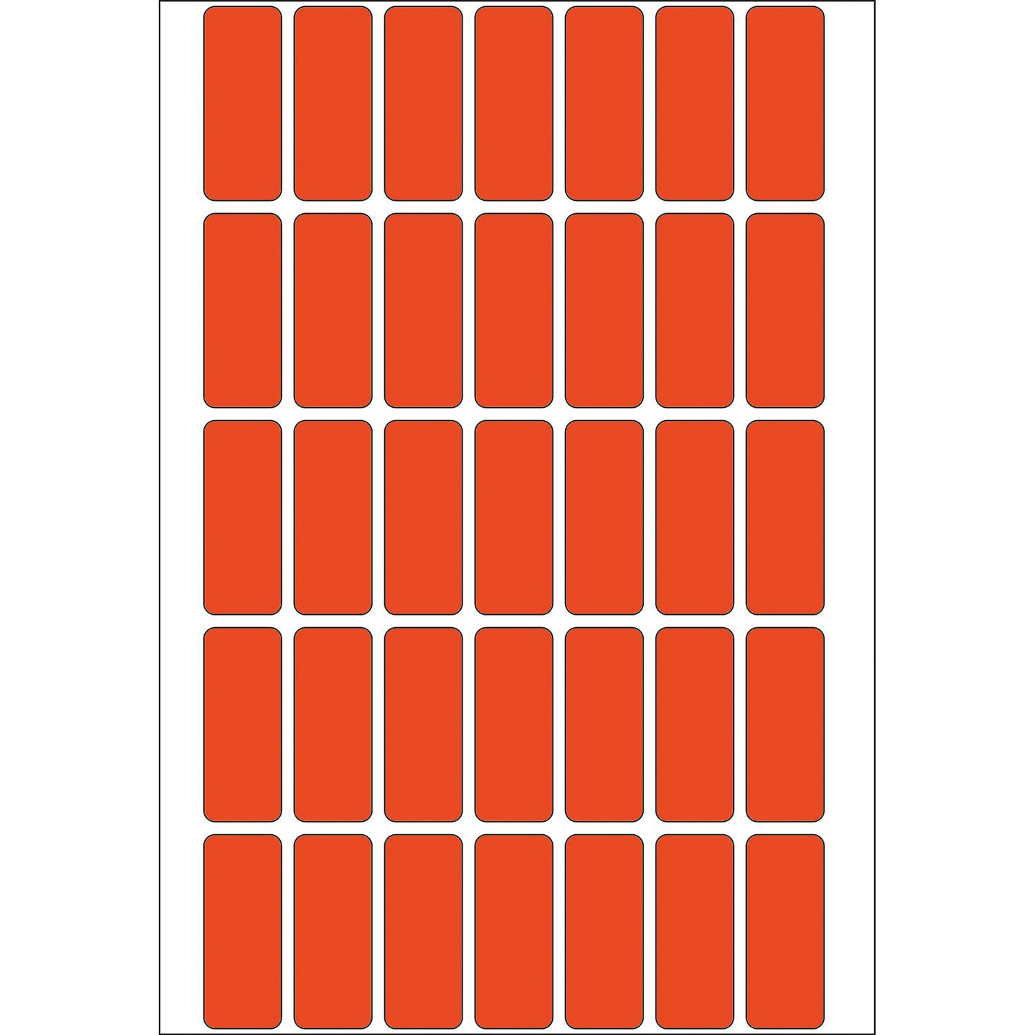 HERMA - Permanenter Klebstoff - Rot - 12 x 30 mm 1120 Etikett(en) (32 Bogen x 35)