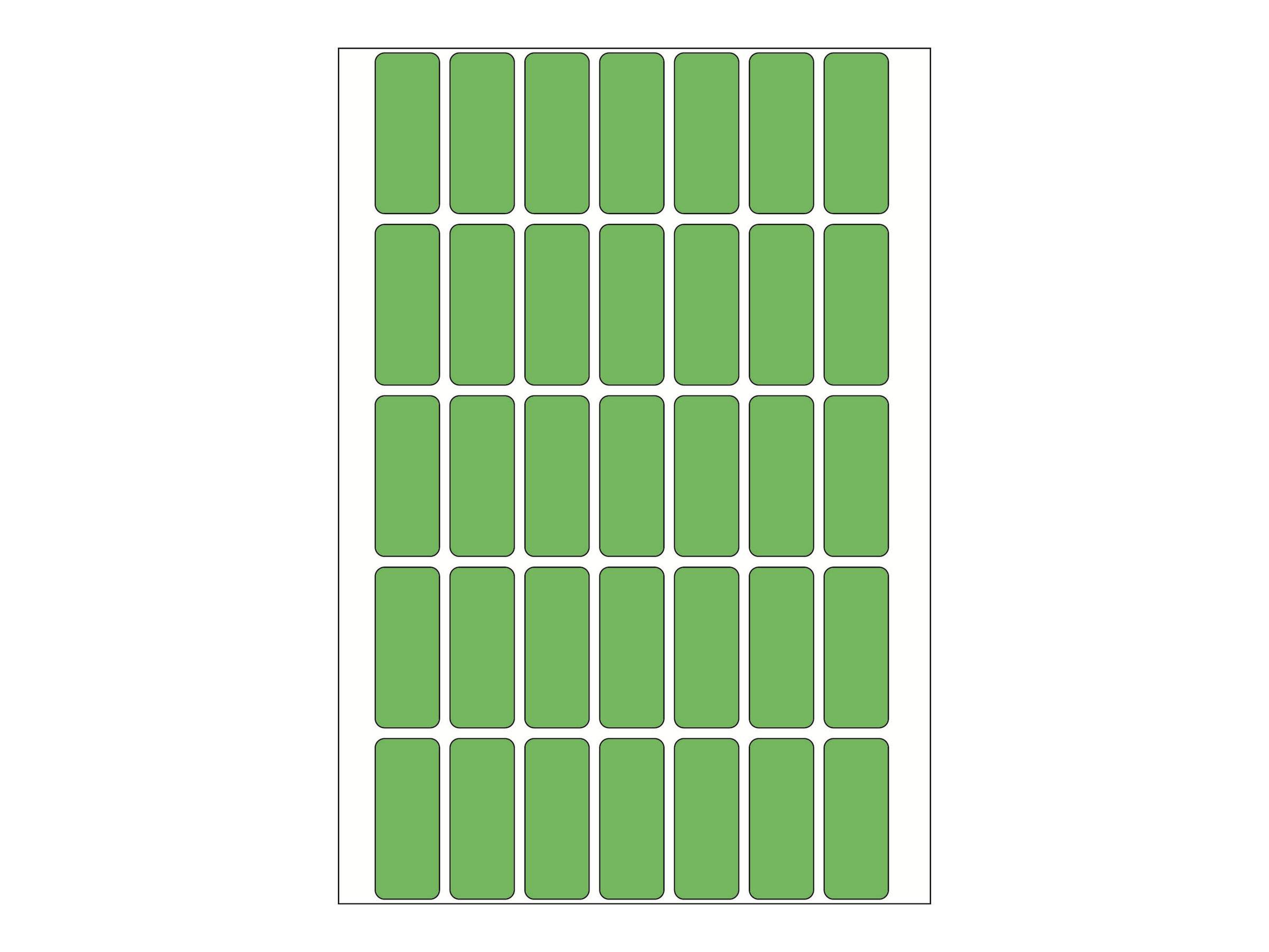 HERMA - Permanenter Klebstoff - grün - 12 x 30 mm 1120 Etikett(en) (32 Bogen x 35)