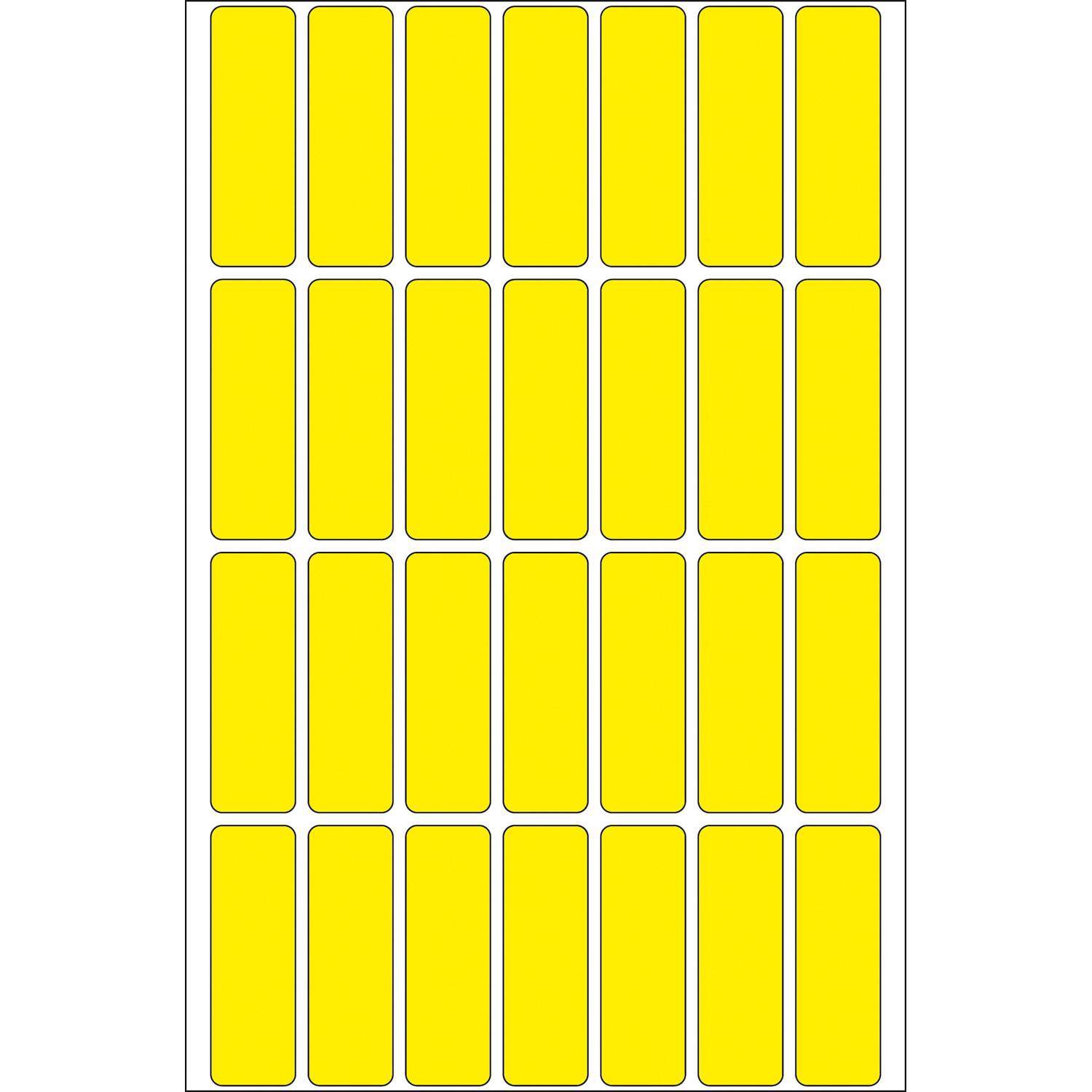 HERMA - Papier - matt - permanenter Klebstoff - Gelb - 13 x 40 mm 896 Etikett(en) (32 Bogen x 28)