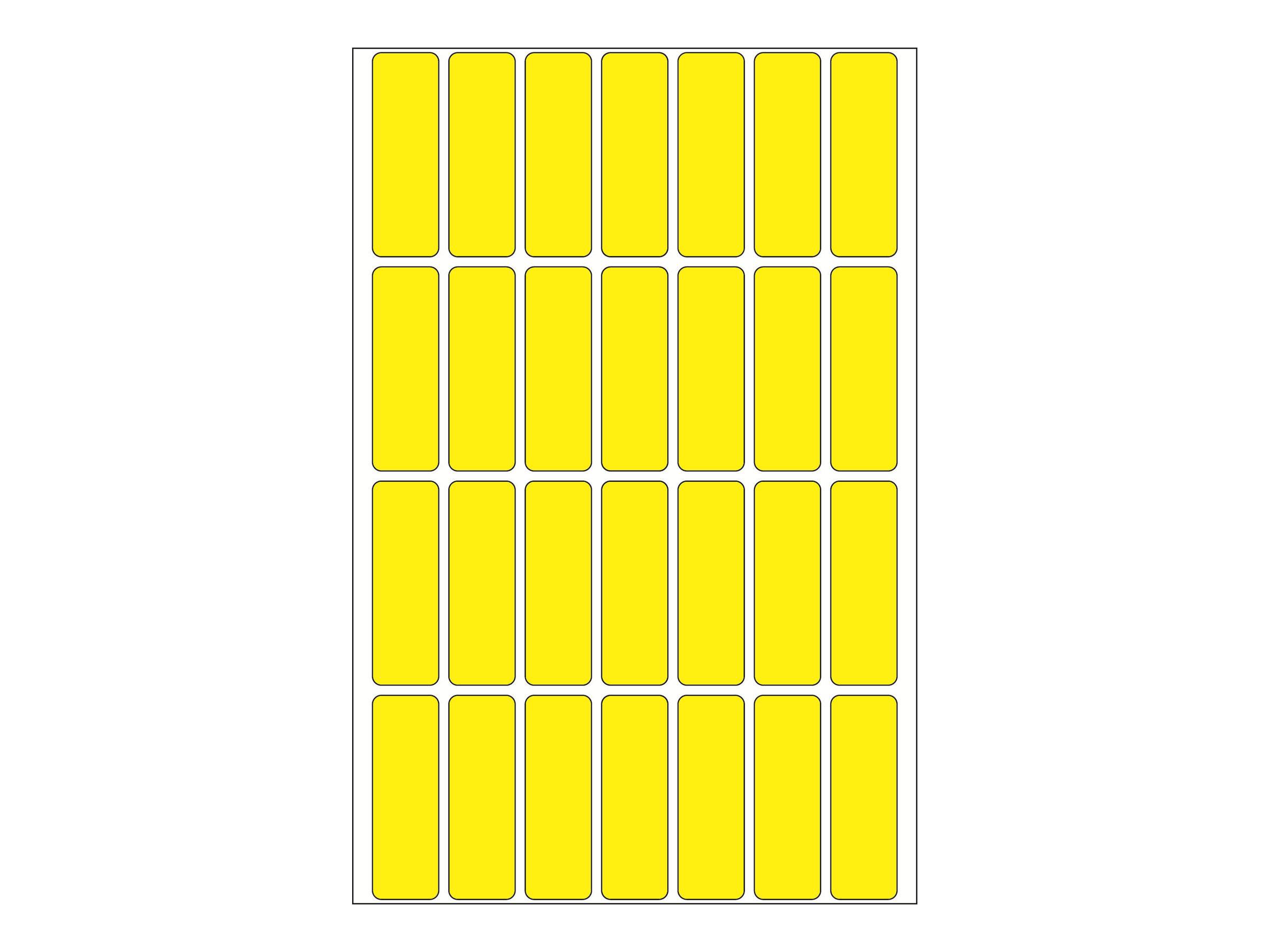 HERMA - Papier - matt - permanenter Klebstoff - Gelb - 13 x 40 mm 896 Etikett(en) (32 Bogen x 28)