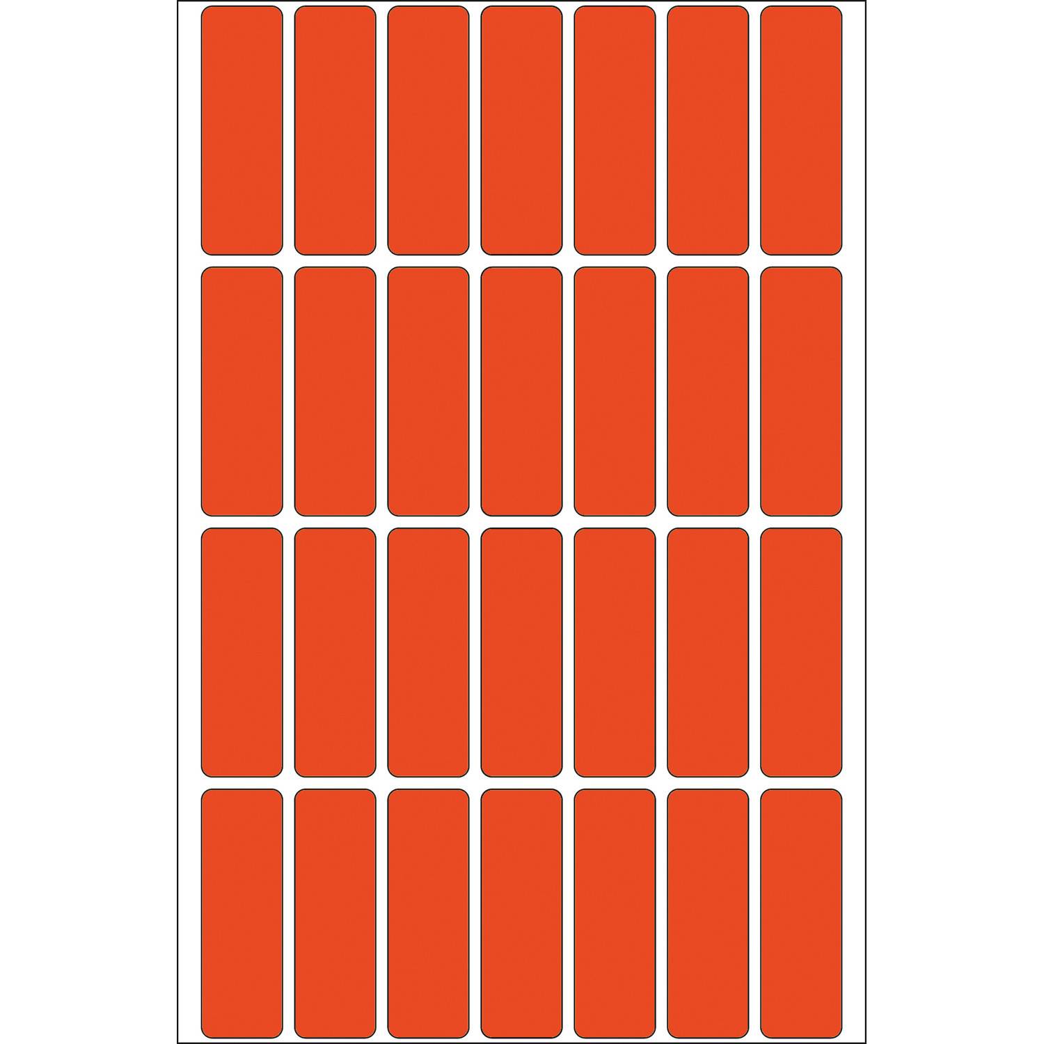 HERMA - Papier - matt - permanenter Klebstoff - Rot - 13 x 40 mm 896 Etikett(en) (32 Bogen x 28)