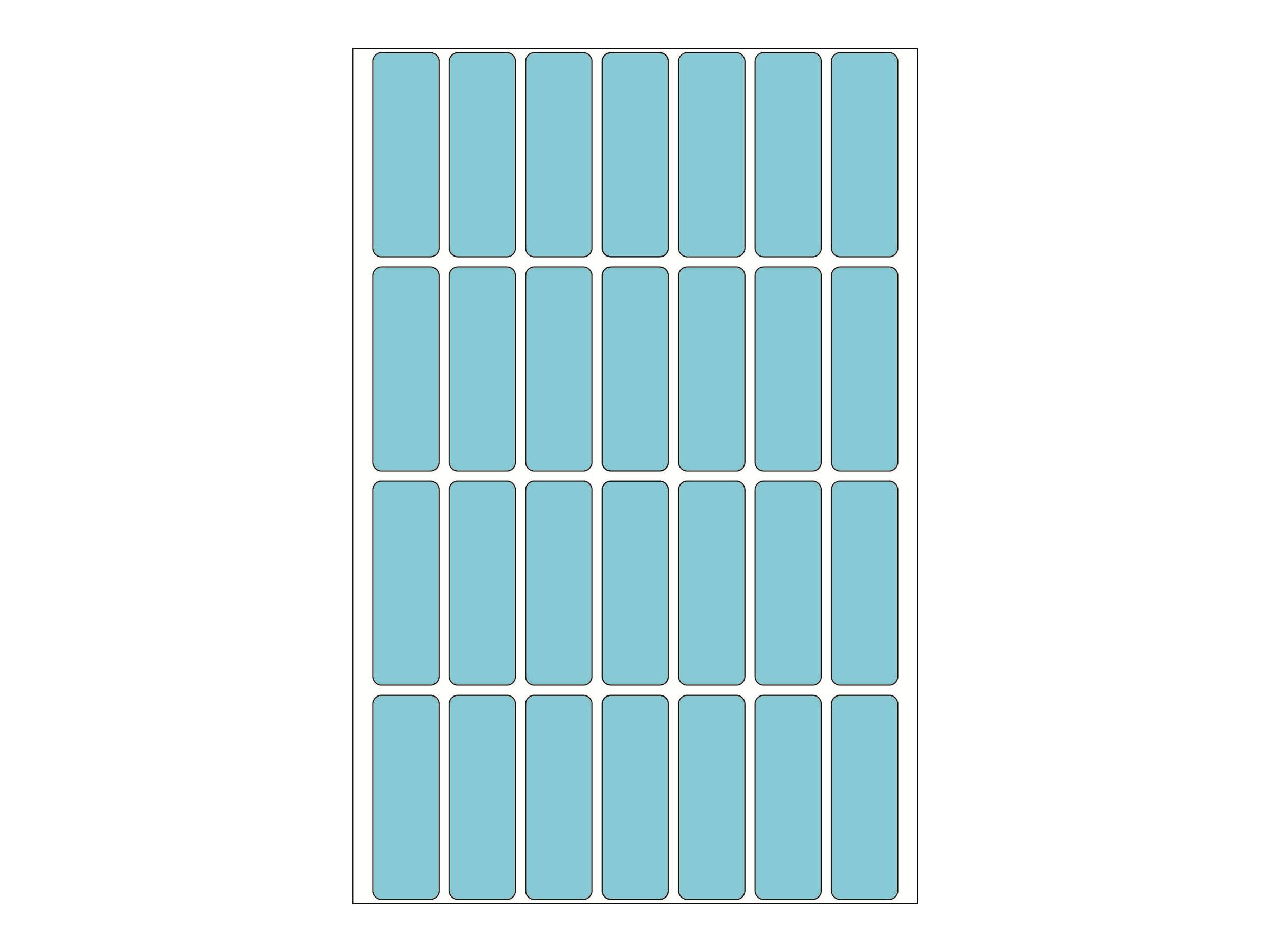 HERMA - Papier - matt - permanenter Klebstoff - Blau - 13 x 40 mm 896 Etikett(en) (32 Bogen x 28)