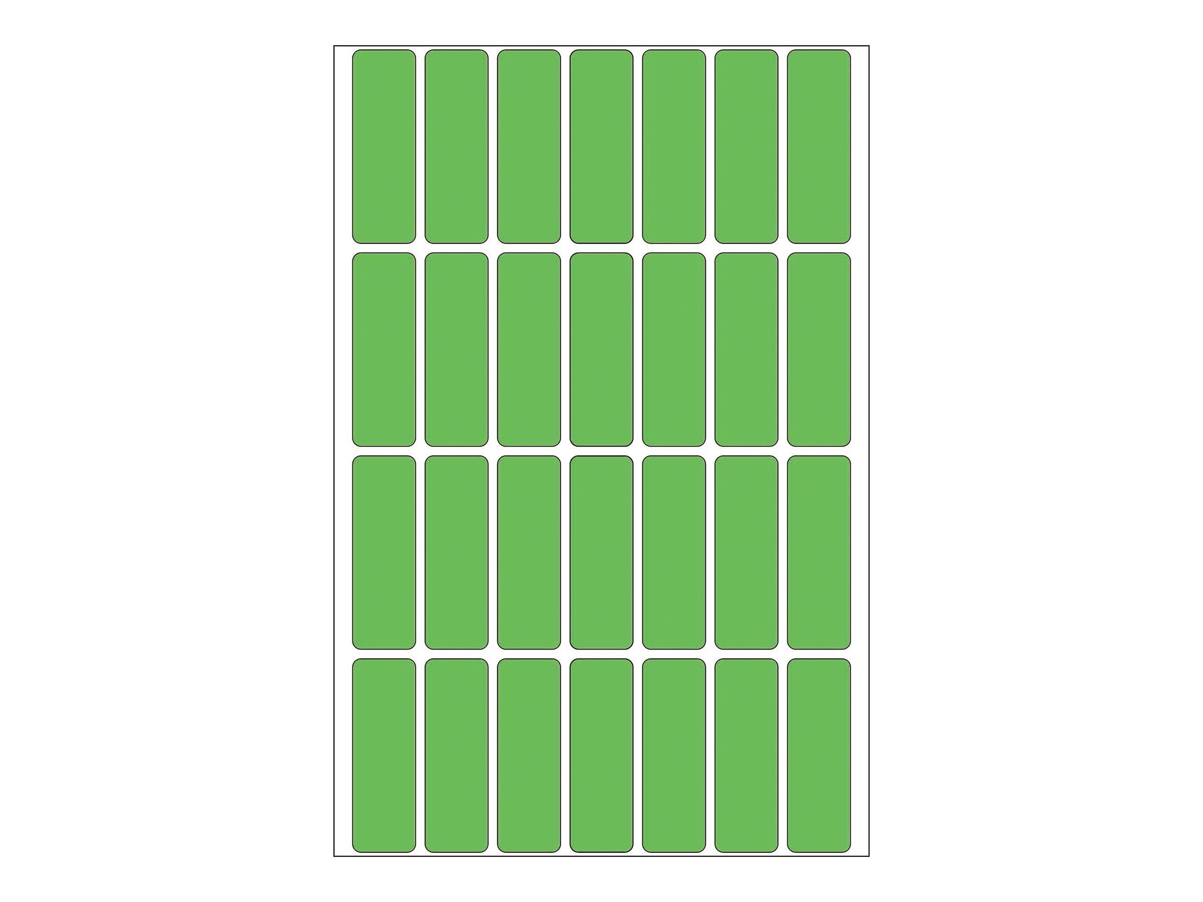 HERMA - Permanenter Klebstoff - grün - 13 x 40 mm 896 Etikett(en) (32 Bogen x 28)