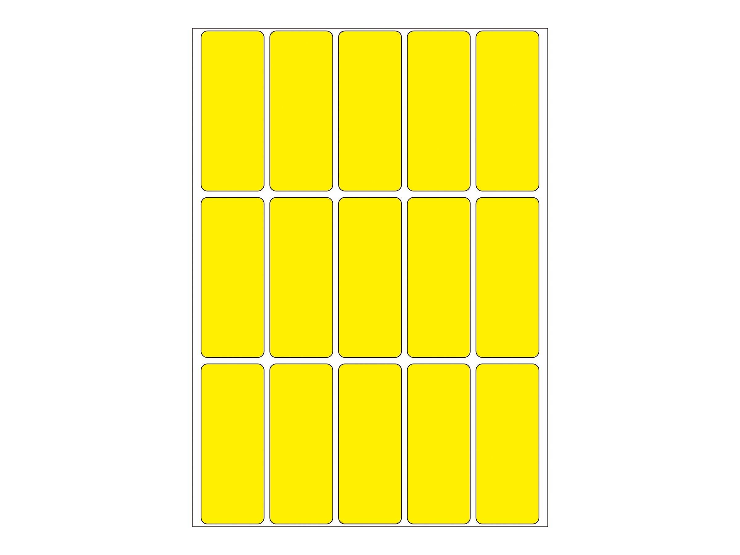 HERMA - Permanenter Klebstoff - Gelb - 20 x 50 mm 480 Etikett(en) (32 Bogen x 15)