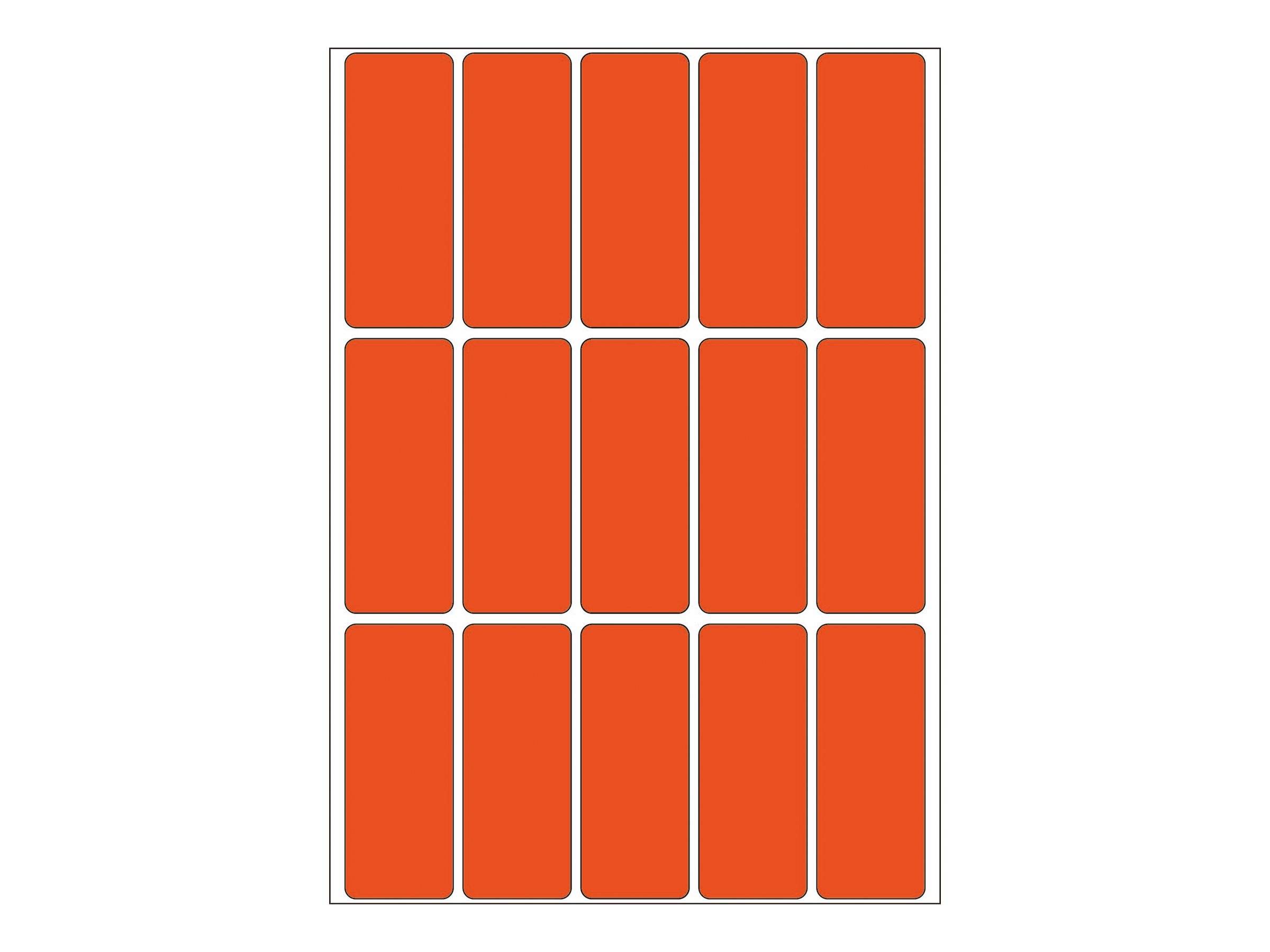 HERMA - Permanenter Klebstoff - Rot - 20 x 50 mm 480 Etikett(en) (32 Bogen x 15)