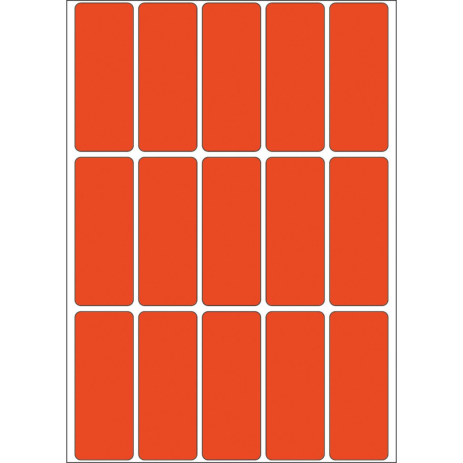 HERMA - Permanenter Klebstoff - Rot - 20 x 50 mm 480 Etikett(en) (32 Bogen x 15)