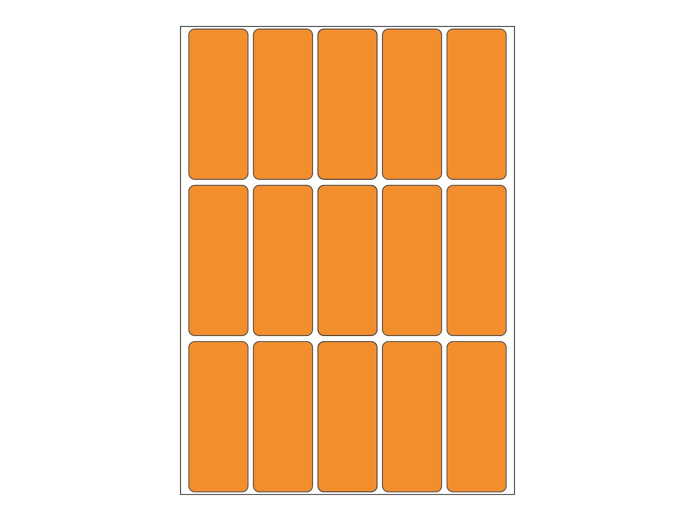 HERMA - Permanenter Klebstoff - Luminous Orange - 20 x 50 mm 360 Etikett(en) (24 Bogen x 15)