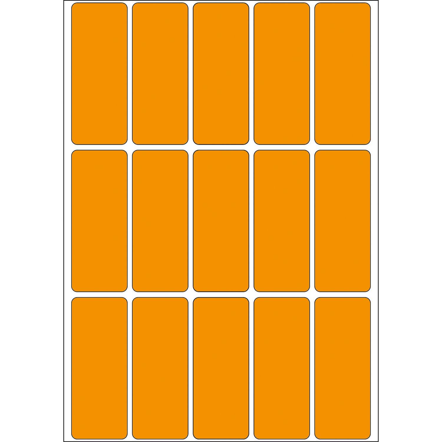 HERMA - Permanenter Klebstoff - Luminous Orange - 20 x 50 mm 360 Etikett(en) (24 Bogen x 15)